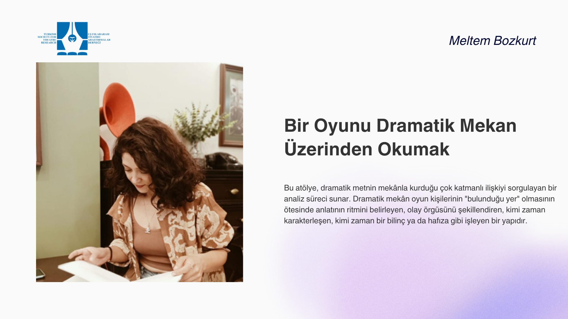 Bir Oyunu Dramatik Mekan Üzerinden Okumak